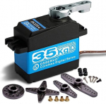 35KG roostevabast terasest Coreless Digital Servo Gear 7.4V k&otilde;rge p&ouml;&ouml;rdemomendiga veekindel DS3235 koos 25T servo arm RC auto robotid (180 &deg;)