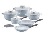 Kivimassist pottide ja pannide komplekt, 12 tk.