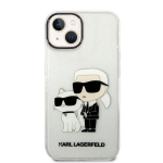 Karl Lagerfeldi s&auml;delev Karl&Choupette iPhone 14 Plus kaitse&uuml;mbris - l&auml;bipaistev