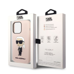 Karl Lagerfeld KLHCP14LSNIKBCP iPhone 14 Pro 6,1 roosa/roosa silikoonist Ikonik kate