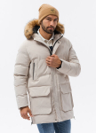 Meeste talveparka jope Ombre C554 ecru, XXL