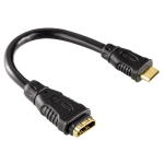 HDMI&trade; kaabliadapter Hama, C-t&uuml;&uuml;pi (mini) pistik &ndash; A-t&uuml;&uuml;pi pistik, kullatud kontaktid, must