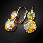 Naiste k&otilde;rvar&otilde;ngad DiamondSky &bdquo;Glare VI (Light Topaz Shimmer)&ldquo; koos Swarovski kristallidega