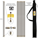 Painduv korstnap&uuml;hkimisharja vars, 1 m x 6 tk (6 meetrit komplektis)
