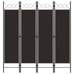 vidaXL 4 paneeliga ruumijagaja, pruun, 160 x 180 cm