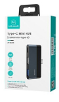 USAMS SJ490 USB-C jaotur 2xUSB ja 1xUSB-C, must