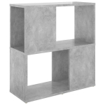 vidaXL raamaturiiul, betoonhall, 60 x 24 x 63 cm, puitlaastplaat, Pilka