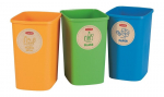 Ilma kaaneta pr&uuml;gikastide komplekt Deco Flip Bin, 3x10l, sinine/roheline/kollane