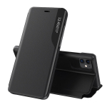 Eco Leather View Case elegant bookcase type case with kickstand for iPhone 13 Pro Max black (Black)
