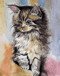 Maalimine numbrite j&auml;rgi TM V&auml;rvikas, Kitten ME1066e, 30x40 cm