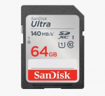 SanDiski m&auml;lukaart 64 GB Ultra SDXC 64 GB 140 MB/s UHS-I klass 10