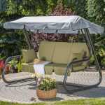 Lahtik&auml;iv aiakiik Patio Rimini, roheline/valge