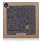 Kootud pleed CebaBaby, rombid - tepitud, 90x90 tumehall