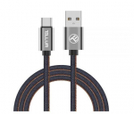 Andmeedastuskaabel Tellur, USB/Type-C, 1m, Denim