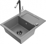 Graniidist k&ouml;&ouml;givalamu Mexen Enzo koos segisti ja sifooniga, Grey+Black/Chrome