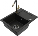 Graniidist k&ouml;&ouml;givalamu Mexen Enzo koos segisti ja sifooniga, Black+Black/Gold