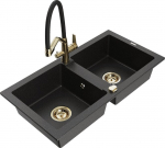 Graniidist k&ouml;&ouml;givalamu Mexen Mario koos segisti ja sifooniga, Metallic black/silver+Black/Gold