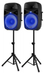 Vonyx VPS152A 1000W aktiivk&otilde;larite komplekt LED, mikrofoni ja statiividega