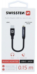 Swissten USB-C to Jack 3.5mm Audio Adapter for phones 15 cm Black