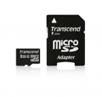 Telefoni m&auml;lukaart Transcend 8GB microSDHC, klass 10 + adapter