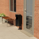 vidaXL seinale kinnitatav tuhatoos, teras, 26 l, must