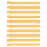 vidaXL r&otilde;dusirm, valge ja kollane, 120 x 500 cm, oxford-kangas, Įvairiaspalvis