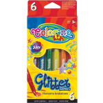 COLORINO CREATIVE Glitter markerid, 6 v&auml;rvi, 65641PTR