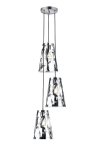 Rippvalgusti Carlito, 31 cm, 3 &times; E27, kroom/l&auml;bipaistev 920012520