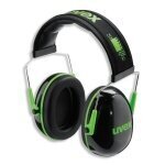 K&otilde;rvaklapid Uvex K1. SNR: 28dB, must/roheline