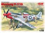 Kokkupandav mudel ICM 48153 Mustang P-51D with USAAF Pilots and Ground Personnel 1/48