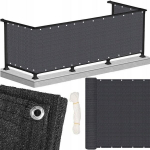 R&otilde;dukardin koos n&ouml;&ouml;riga, 90x500 cm, tumehall