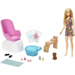 Mattel - Barbie Mani Pedi Spa Blonde Doll Playset