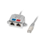 Ethernet adapter - Lanberg - AD-0026-S - RJ45 Mees - Nais - Hall - 100 MB/s