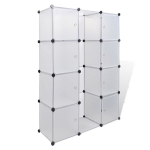 vidaXL modulaarne kapp 9 sektsiooniga, valge, 37 x 115 x 150 cm