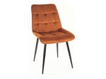 S&ouml;&ouml;gitoolide komplekt Signal Chic Velvet, 4 tooli, oranž/must
