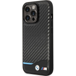 Etui BMW BMHCP13L22NBCK iPhone 13 Pro | 13 6.1" black hardcase Leather Carbon