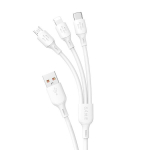 Kabel L8A C / micro USB / Lightning 480Mb/s 1,2 m - valge