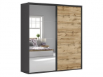 Riidekapp BRW Flex, pruun/hall
