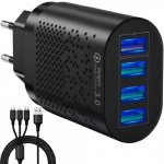 USB laadija nelja pesaga