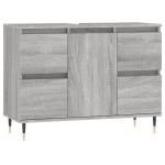 vidaXL vannitoakapp, hall Sonoma tamm, 80 x 33 x 60 cm, tehispuit, Hall