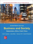 Business and Society: Stakeholders Ethics Public Policy ISE 17th edition