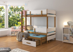 Narivoodi Adrk Furniture Etapo, 90x200 cm, valge/pruun