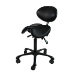 Tool meistri jaoks Stool for Massage Master with Backrest Black