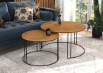 Diivanilaua komplekt Adrk Furniture Etta, pruun/must