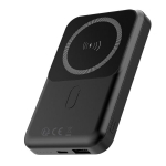 Akupank Forever juhtmevaba toitepank MATB-100 PD QC 22,5W 10000 mAh magnetiline must v&auml;rv