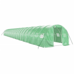 vidaXL kasvuhoone terasraamiga, roheline, 72 m&sup2;, 24x3x2 m