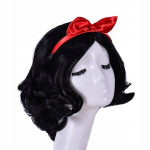 Lumivalge parukas, mustad juuksed, W42