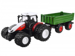 Rohelise haagisega RC-traktor