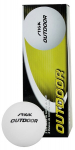 Lauatennise pallid Stiga Outdoor, 3 tk, valge, Balta
