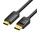 DisplayPort kaabel HDMI 4K - VENTION - HAGBH - 2m - Must v&auml;rv
